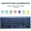 Беспроводная клавиатура Bluetooth + 2,4G для iPad, портативного компьютера, беспроводная Bluetooth-клавиатура для нескольких устройств для ios Windows