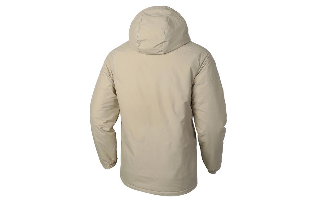 Adidas Puffer Jackets Men's Khaki Hooded Thickened Other GE5823