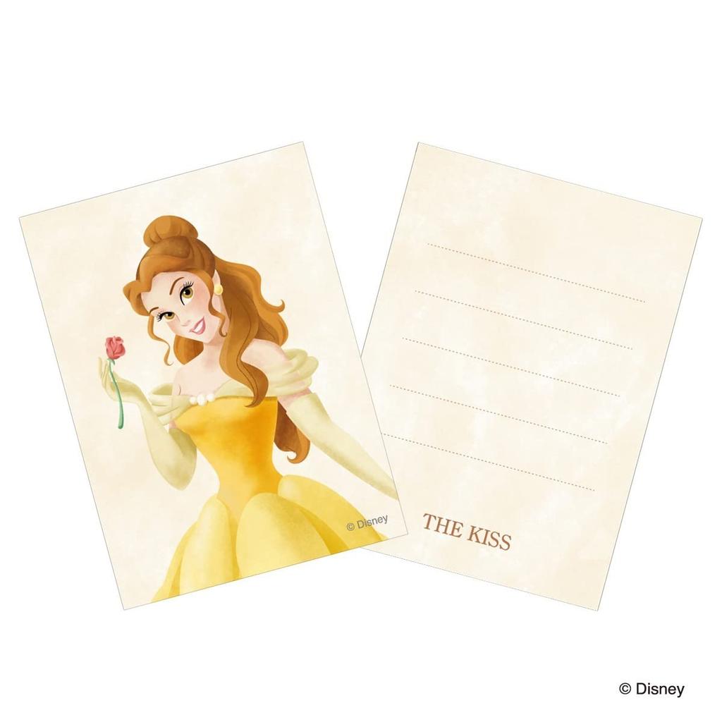 THE KISS Красавица и Чудовище Disney Princess Belle BOX с посланием Серебряное ожерелье [The Kiss] DI-SN1402CB [Disney Collection] [Оригинальная открытка]
