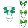 St. Patrick's Day Green Clover Hair Band Elf Hat Headband Set
