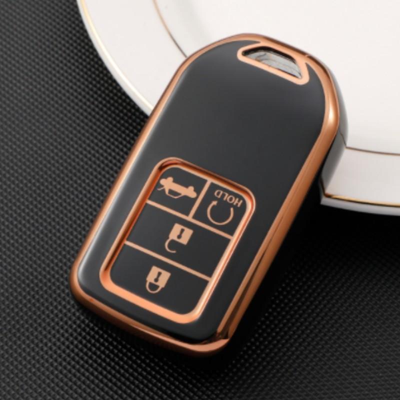 Чехол для ключей из ТПУ с 45 кнопками, чехол-брелок, держатель для Honda Civic Accord Cr-v Pilot Crv 2015 2016 2017 2018 2019 2020 2021, аксессуары