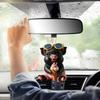 Черный Креативный Акриловый Подвесной Автомобильный Кулон в виде Свиньи для Необычного и Стильного Декора Транспортного Средства