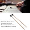 Marimba Mallets, 1 Pair Marimba Mallets Medium Hard Yarn Head with Maple Handle for Percussion Playing MQ‑06 (Black)
