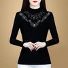 Fleece Thickened Warm Bottoming Shirt Women's New Autumn and Winter High-end Fashion Thin Slim Top Shirt