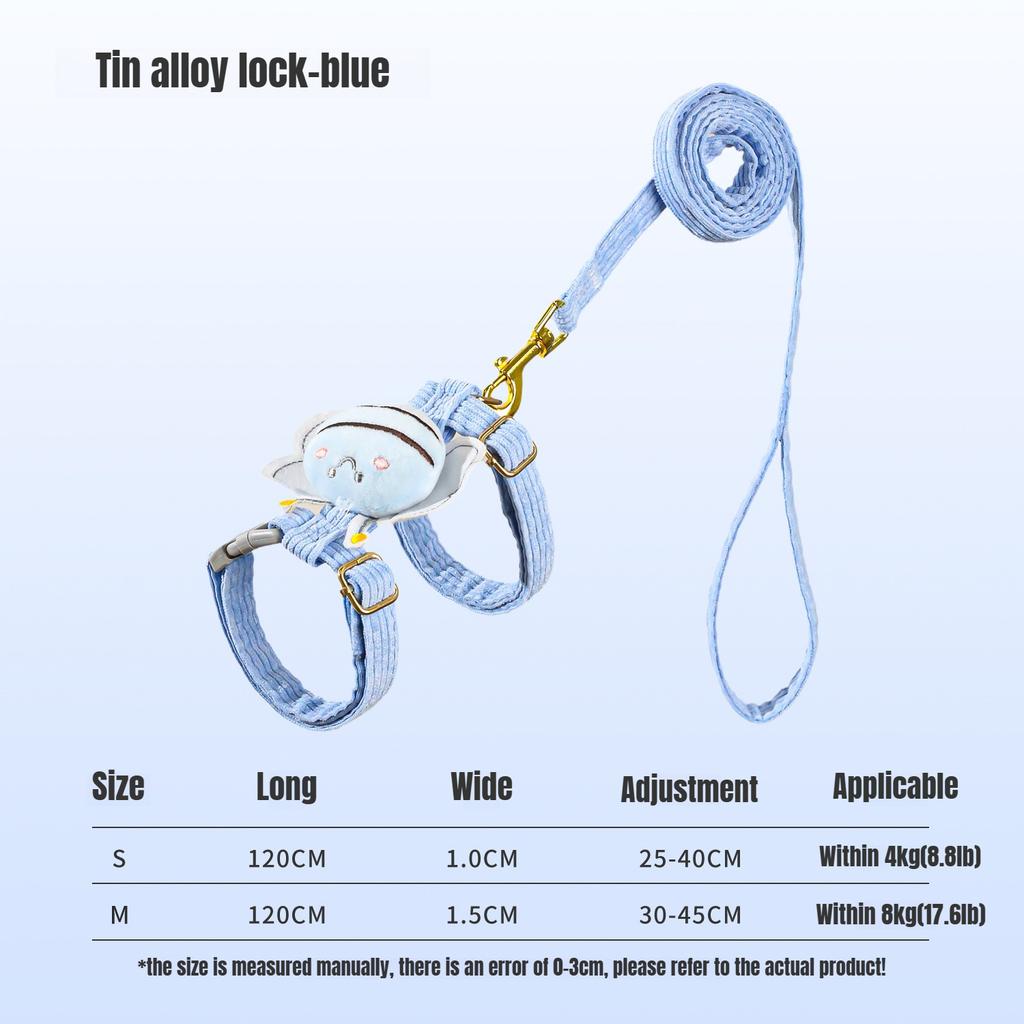 Набор шлейки, поводка и ошейника для кошки, регулируемая мультяшная пчела, двухслойная шлейка для собаки, для маленьких и средних питомцев, аксессуары для ошейника