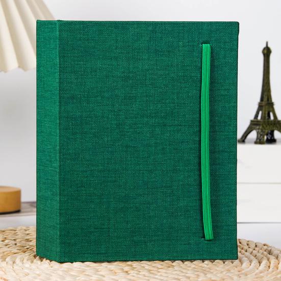 Yousheng Fabric Photo Album with 208 Pockets Slip-in Picture Albums Linen Cover Memory Book with Front Window for Family Anniversary Vacation Wedding