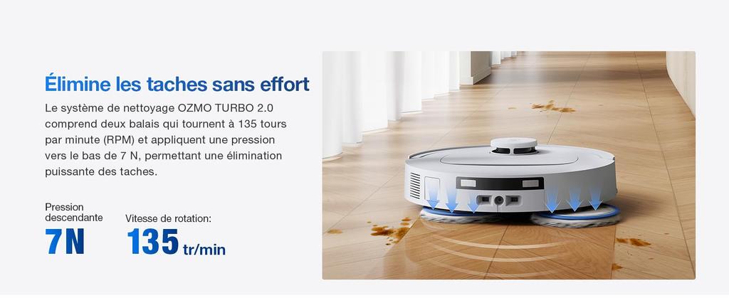 ECOVACS Deebot T30C Omni Gen2, Robot Vacuum Cleaner with Wiping Function, 25,000 Pa, OZMO Turbo 2.0 Mop System, ZeroTangle 3.0 Anti-Tangle