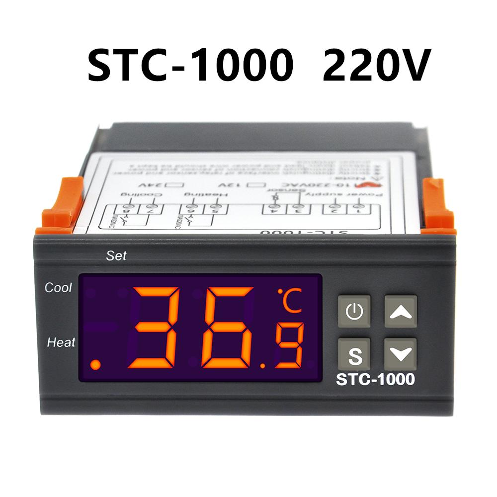 STC-1000 STC-3000 3008 3028 Цифровой терморегулятор STC-8080A+ STC-9100 Терморегулятор 220В Обогрев Охлаждение Термостат