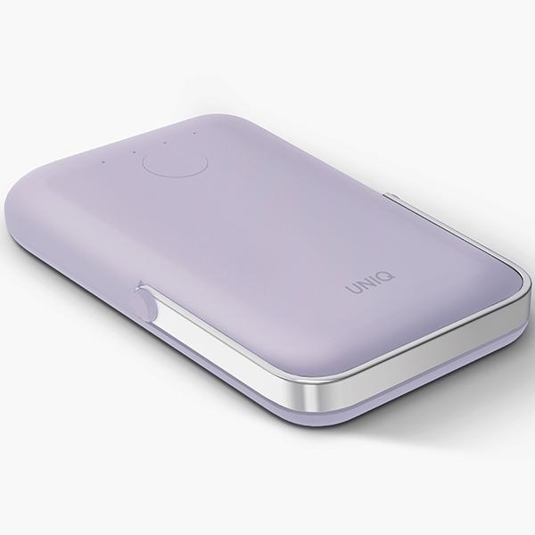 UNIQ Powerbank Hoveo 5000mAh USB-C 20WPD Fast charge Wireless Magnetic lilac/lilac lavender