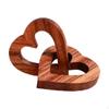 Wooden Heart Pendant Cutout Rustic Valentines Day Ornament Decor for Shelf Home Bedroom