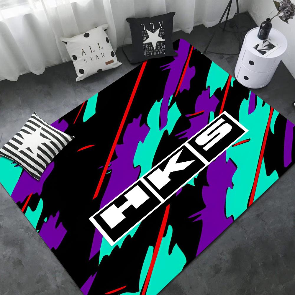 Sports Car H-K-S JDM Kitchen Mat Washable Non-Slip Living Room Sofa Chairs Area Mat Kitchen Toilet Rug