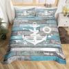 Anchor Duvet Cover Sets For Teens Adults Queen Quilt Covers Lightweight Down Room Decor 2 Pillowcases 1 Duvet Cover No Comforter