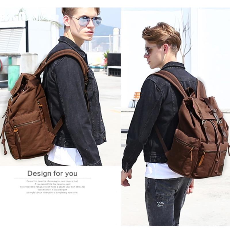 Мужской рюкзак в европейском и американском стиле в стиле ретро, ​​новая холщовая сумка на плечо, уличная дорожная сумка для компьютера, школьные ранцы для мальчиков, подарок на День отца