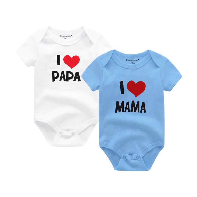 Детский хлопковый бодик с надписью,2 шт