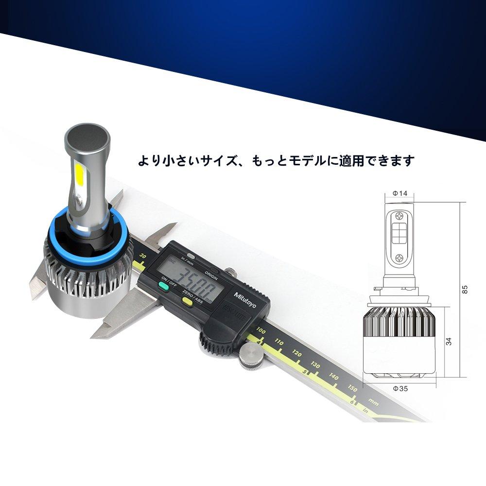 Autofeel [Оригинальный продукт] Светодиодная фара H8/H11 совместимая с 6500K DC9V-32V светодиодным чипом, модель с вентилятором для отвода тепла, 5 лет гарантии