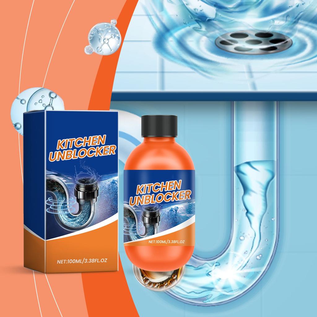 Kitchen Unblocker Cleaner Sink Kitchen Toilet Pipe Quick Dredging 100ml