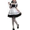 Black Cute Lolita Maid Costumes Girls Women Lovely Maid Cosplay Costume Dress