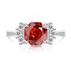Sweet 925 Sterling Silver Light Luxury Rose Cut High Carbon Diamond Ring Sweet Candy Shape Cute JewelryGood product