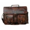 Мужская кожаная винтажная сумка-портфель для ноутбука ручной работы, коричневая сумка-мессенджер