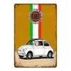 Классический Fiat 500 Винтажные Металлические Жестяные Таблички Металлический Постер Настенный Декор Постер Кафе Бар Паб Домашний Настенный Декор Авто Металлическое Художественное Постер