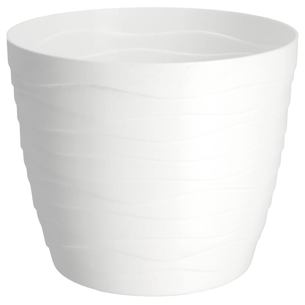 KADAX Doniczka Donica Osłonka Na Kwiaty Biała Okrągła 11cm Plastikowa