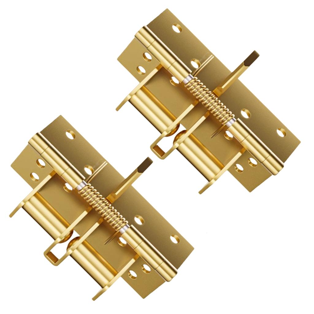 2Pcs Automatic Door Hinge Automatic Closing Hinge Wood Door Closers 90 Degree Positioning Hinge Buffer Rebound Device