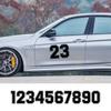 Автомобильные кастомные номерные наклейки для 0 1 2 3 4 5 6 7 8 9 Авто тюнинг аксессуары Декоративные наклейки из виниловой пленки на боковую дверь