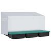 Chicken Nesting Box 3 Compartments Wall Mount Galvanized Steel