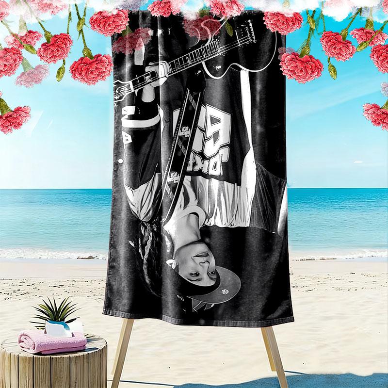 Tom Kaulitz Print Beach Towel, Large Soft Quick Dry Towel for Beach Camping Swimming