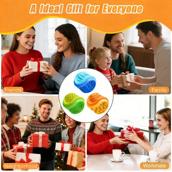 Силиконовый сенсорный камень фиджет-игрушка для снятия тревоги и стресса, текстурированный шар, портативный, для путешествий, для детей, подростков и взрослых, успокаивающий камень для беспокойства