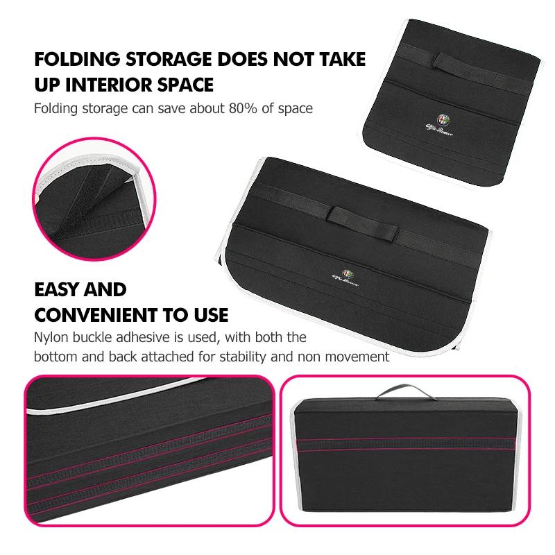 Hub Caps Car Trunk Storage Large Capacity Stowing Tidying Organizer Box For Alfa Romeo 159 Giulietta Giulia 147 Mito 156 159 166 CVP1