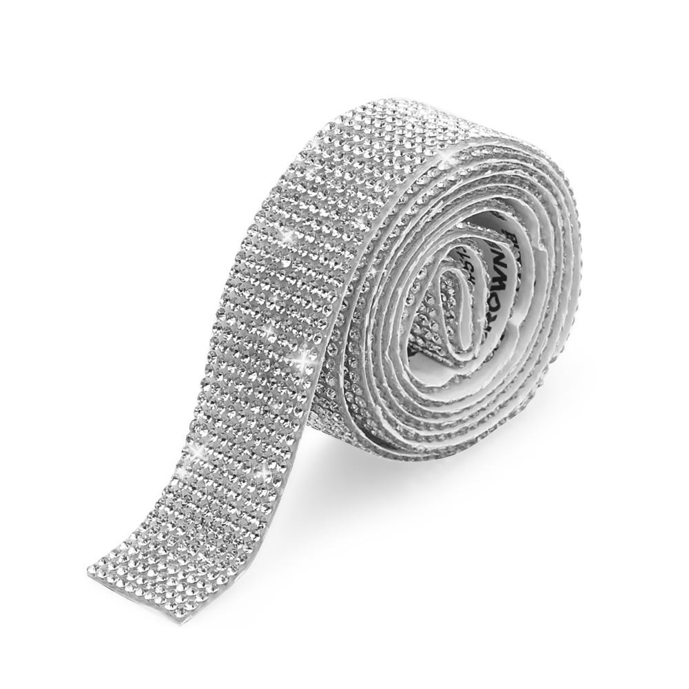 Arts Crafts Phone Decoration Self-Adhesive Rhinestone Crystal Sticker Trim Tape Diamond Ribbon