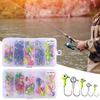 60/75Pcs Fishing Lure Hooks Kit Super Sharp Rustproof Corrosion Resistant Portable Freshwater Metal Hooks Fishing Jig Set