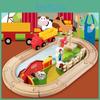 Деревянная Ферма Трек Сцена Строительные Блоки Детский Набор Игрушек Для Детей Развивающая Игра