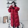 Пуховик женский зима 2024 новый средний и длинный белый утиный пух воротник стойка модная длинная термокуртка женская одежда