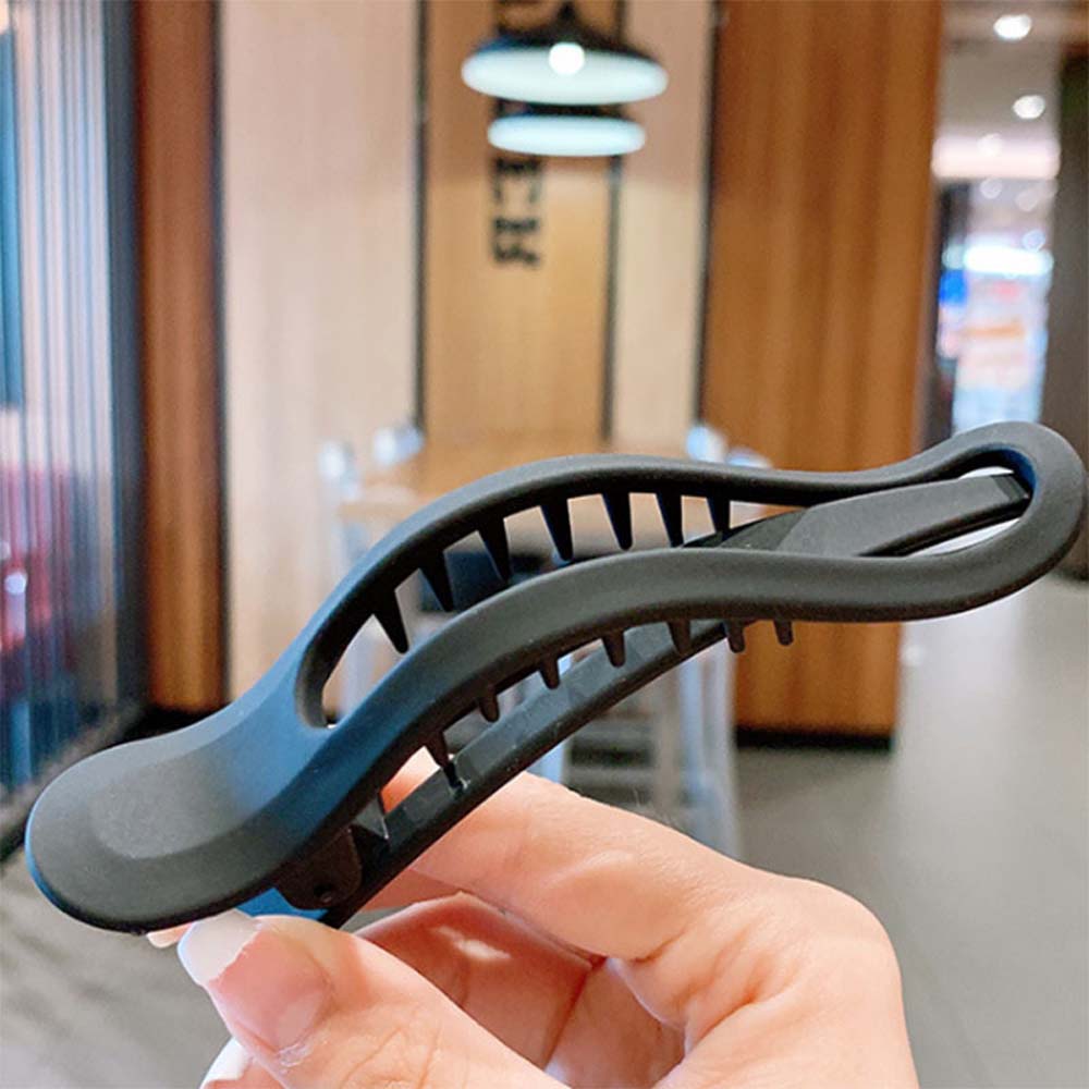 Wild Simple Girls Matte Women Seamless Plastic Hair Claw Duckbill Clip Face Wash Hairpin