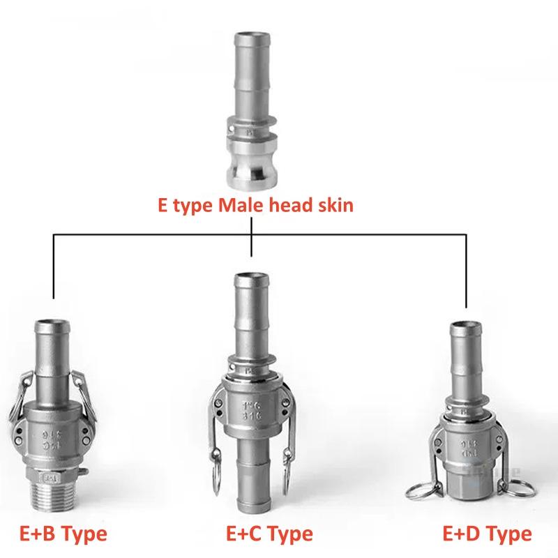 Нержавеющая сталь 304 1/2" 3/4" 1" 2"-5" BSP Внутренний Наружный Камлок Фитинг Адаптер Штуцер Быстроразъемный Для Шланга Насоса Домашнее Пивоварение Тип A B-F