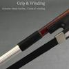 VINGOBOW 300BFB Смычок для контрабаса 3/4 Французская модель Черный конский волос Дикий тон Гриф из палисандра 70,5 см
