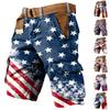Мужские рабочие шорты с принтом Дня независимости и несколькими карманами