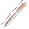 Back To School Season 10pcs Creative Transparent 6-color Ballpoint Pen Cute Student Stationery Multi-color Pen Oil Pen Color Ballpoint Pen