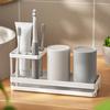 Toothbrush Holder Storage Organizer Smooth Edge Burr-Free Countertop Organizer Rinsing Cup Toothpaste Storage Holder