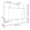 VidaXL Ensemble de meubles TV 6 pcs Blanc Bois d'ingénierie 3114462