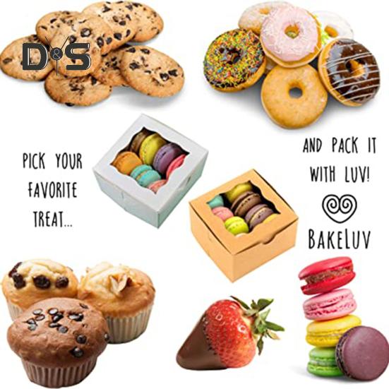 10 шт. прочная загрузочная коробка для печенья большой емкости полезная белая/коричневая упаковка для выпечки десертов