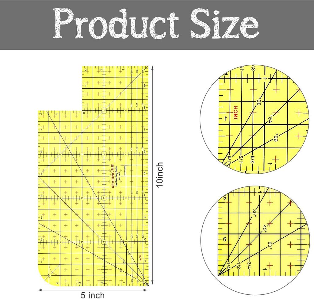 Горячая линейка для утюга Горячая гладильная измерительная линейка для шитья Аксессуары для подгибки Инструмент для прессования Термостойкие аксессуары Инструмент для квилтинга своими руками