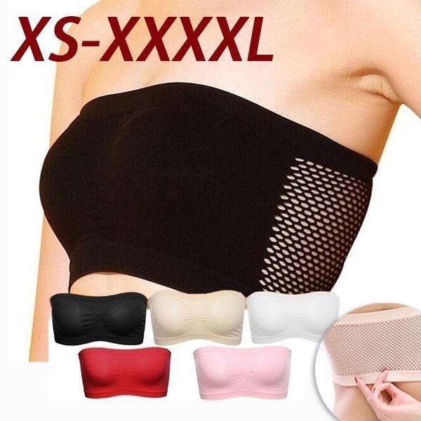 Women's Tube Top Strapless Bandeau Bra Underwear Women Bralette Seamless Strapless Tops Hollow Wrapped Chest Bras