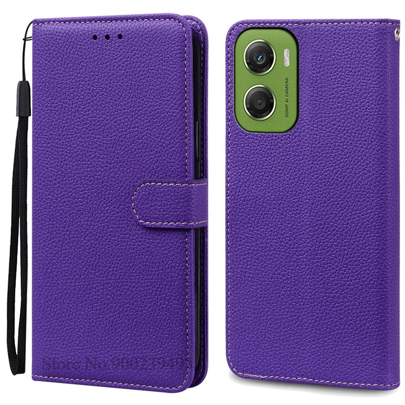 Чехол-бумажник с откидной крышкой из кожи для Motorola G06 Чехол-книжка для Motorola Moto G06 Чехол для телефона Motorola Moto G06 Power Fundas