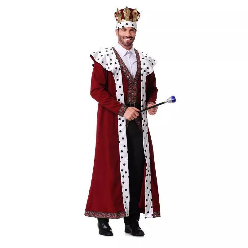 Halloween Day Men's Plus Size Medieval, Ancient Court Costumes, King Costumes, Stage Costumes
