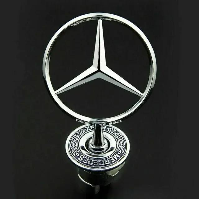 AABGZ1 Car Hood Front Chrome Logo Hood Marking Star Bonnet Badge Mercedes Benz C E S Class W204 W212 W220 W210 W221 Accessories