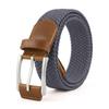 Эластичный ремень для мужчин и женщин, повседневный ремень для джинсов, плетеный ремень, стальная пряжка