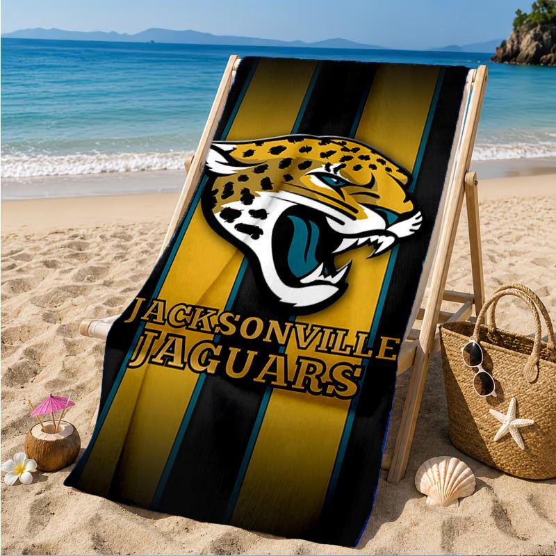 Jaguars Team Spirit Beach Towel, Microfiber Beach Towel, Perfect For Pool, Beach, Travel, Home Decor Beach Party Fan gifts